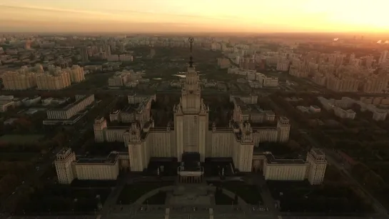 Аэросъемка МГУ - Главное здание