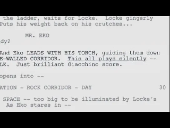 [ENG] Season 4 bonus "Giacchino in Script"