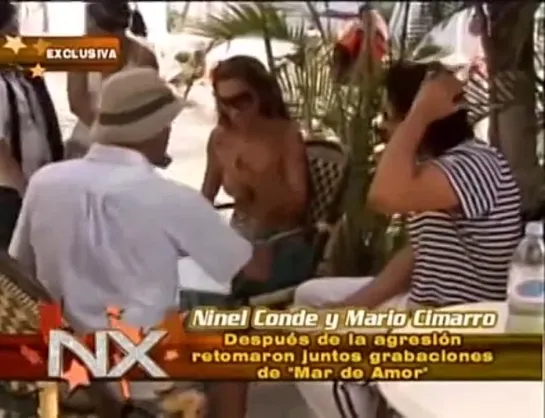 en las grabaciones de la serie "Mar de amor" 2009