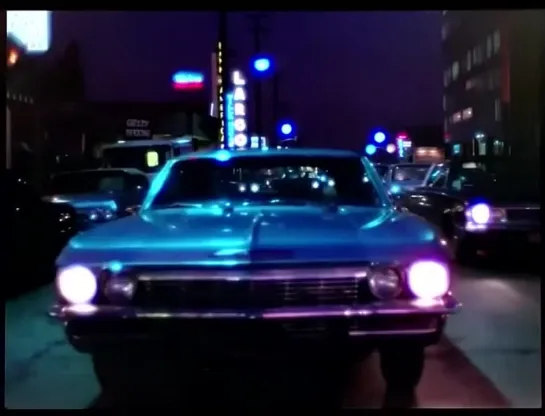 1966 Los Angeles in 60FPS / Onboard Cam footage of 1960s Sunset Strip at Night