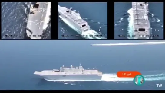 Iranian media have released footage of the IRGC Navy tracking NATO warships, including the US Navy's nuclear-powered aircraft ca