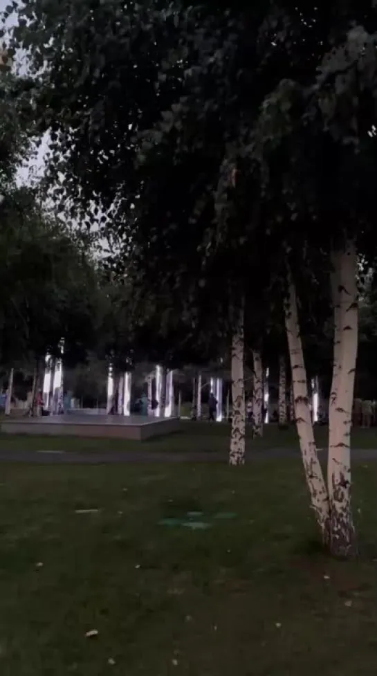 New light installations in Zaryadye Park, Moscow