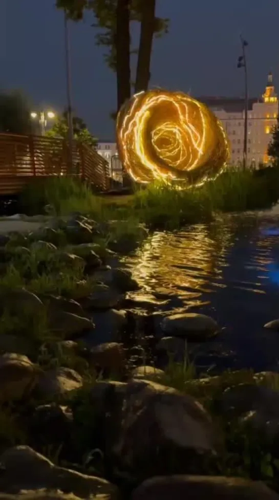 New light installations in Zaryadye Park, Moscow