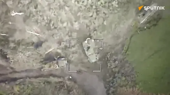 The Russian Defense Ministry shared another footage of the destruction of the Ukrainian combat vehicle "Kozak" in the Russian Ku