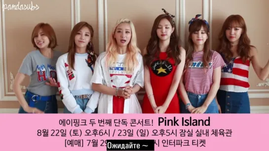 [RUS] A Pink 2nd Concert 'PINK ISLAND' Greeting Message