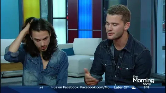 Jeremy Irvine and Jonny Beauchamp interview at 'The morning show'