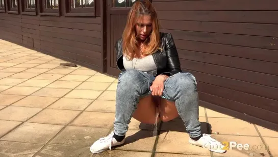 Ani Blackfox 2 - Squatting in jeans