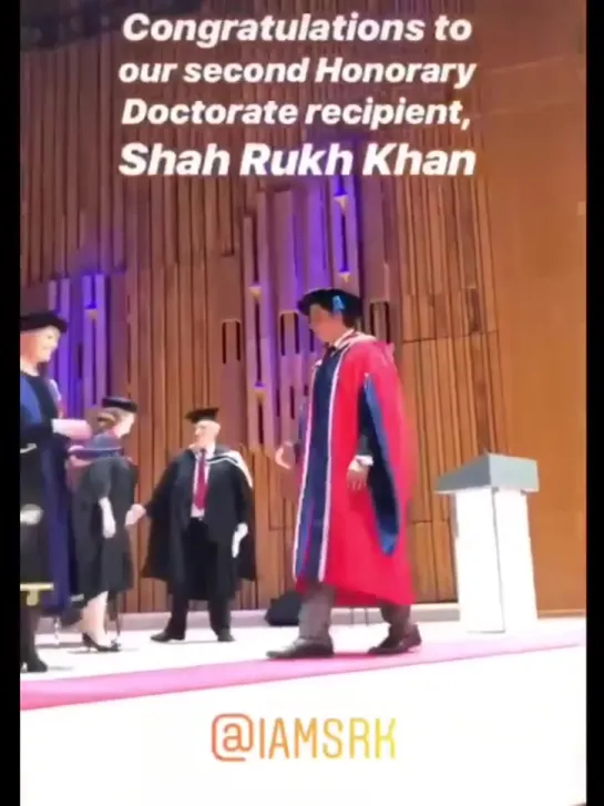 A proud moment for all of us ️ as SRK receives the Honorary Doctorate from the @