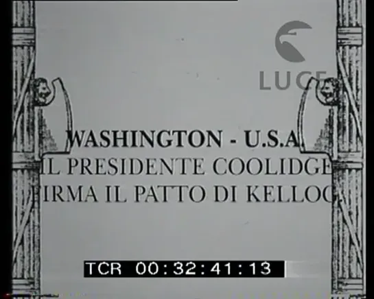 Washington_ la firma del patto Briand-Kellog da parte del presidente statunitense Coolidge [omFAyfFLZQE]