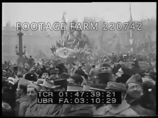 WWI Celebrations in Paris - Liberation of Alsace-Lorraine 220742-04 _ Footage Farm