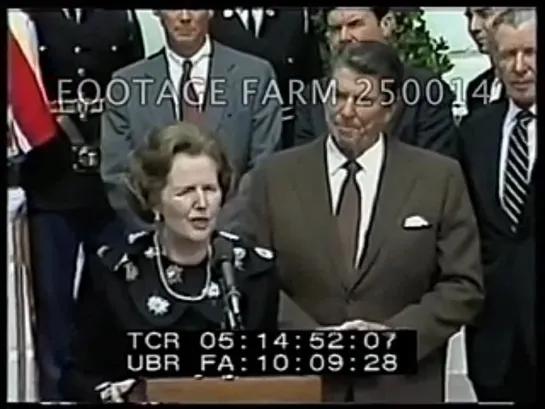 Reagan w_ Mrs Thatcher in Oval Office 250014-06 _ Footage Farm [WzuTI8jIeOc]