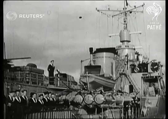 De Gaulle inspects Free French naval units after the action at Oran (1940) [bYtT9JT4LiY]