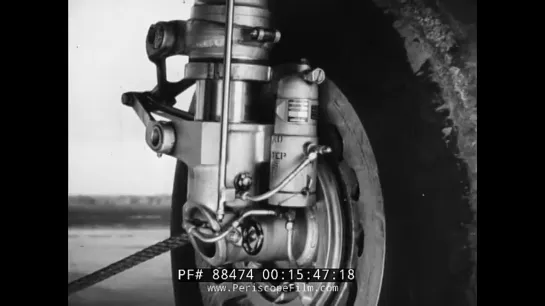 AIRPLANE HYDRAULIC BRAKE PRINCIPLES 1941 WWII TRAINING FILM MARTIN B-26 MARAUDER