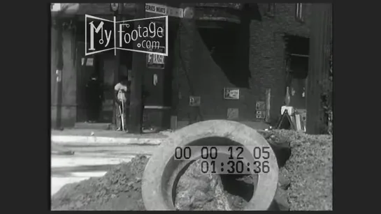 1960s Detroit Construction Worker On Site (Silent)