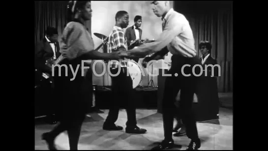 1950s African American Dance Hall with Dancers  Band