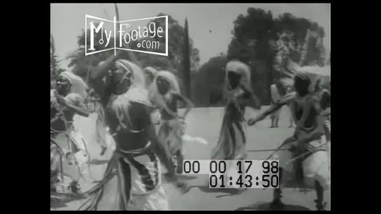 1940s African Tribal Dancing (Silent)