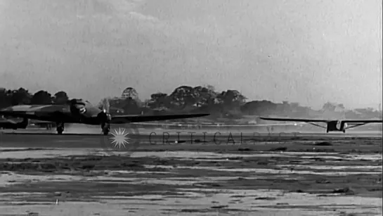 United States CG-4A glider takes off and lands in Brisbane, Australia HD Stock Footage