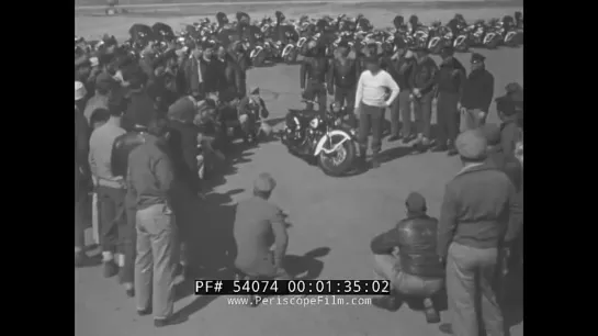 1940s LAPD POLICE MOTORCYLE PATROLMAN RECRUITMENT FILM HARLEY DAVIDSON PANHEAD MOTORCYCLE 54074 [hsDzISrncbg]