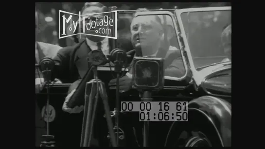 1935 President Roosevelt Watches His Son Compete in Crew Match (Silent)