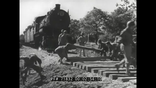 STEAM LOCOMOTIVES JOIN THE ARMY, JAPANESE NEWSREEL, THE FIGHTING DUTCH, 71832