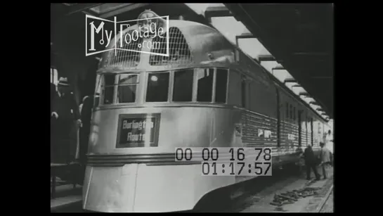 1934 Zephyr Train Stops in Detroit Before Chicago Worlds Fair