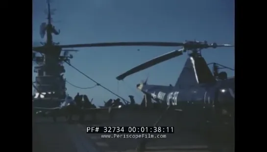 EARLY 1950s KOREAN WAR HOME MOVIES AIRCRAFT CARRIER USS ANTIETAM TASK FORCE 77 3