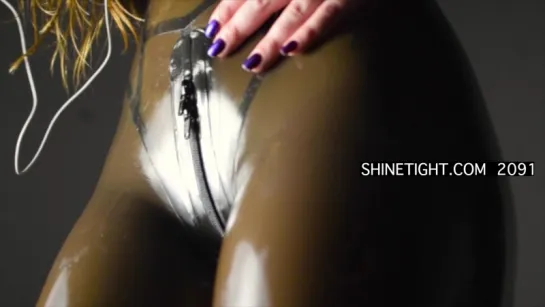 ShineTight - Lil in latex catsuit