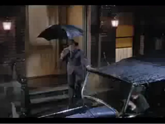 Singing in the rain.