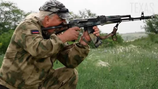 Russel Bentley "Texas" na poligonie Donbaskiego Specnazu - czerwiec 2019