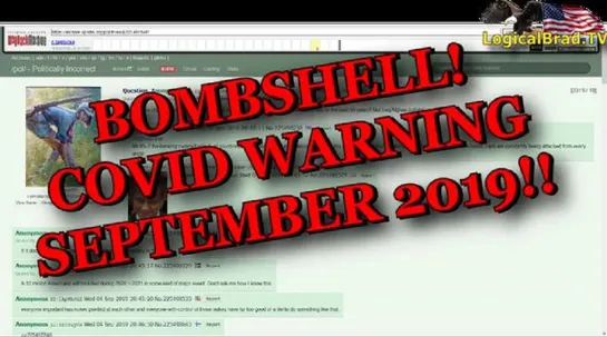 4chan BOMBSHELL - Sept 2019 COVID WARNING!