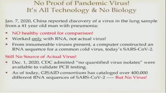 PHD EXPERT DAVID RASNICK - FORMER ABBOTT LABS EMPLOYEE PRESENTS NO SARS COV2 COV2 EXISTENCE