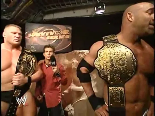 WWE Survivor Series: Goldberg & Brock Lesnar - Segment (16 ноября 2003)