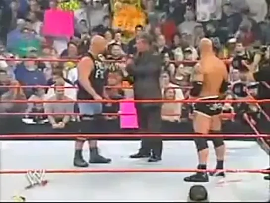 Goldberg spear Paul Heyman and Stone Cold Steve Austin