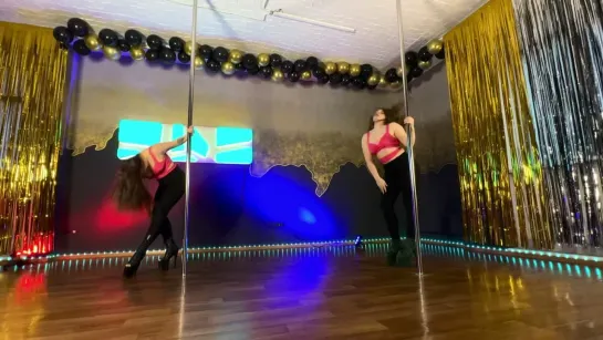 Екатерина Коваленко и Ева Филатова. Exotic Pole Dance. Студия танцев Pole Dance Style. Отчетный вечер ДР студии 16.03.2024 г.