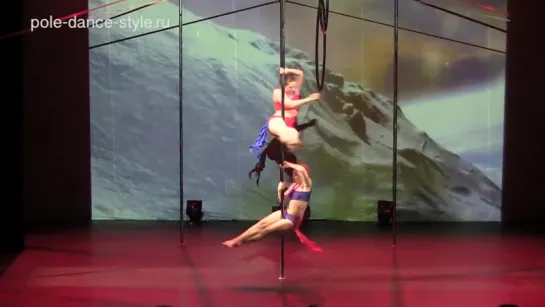 Дуэт Artistic Pole Dance. Анна Чиркунова и Кристина Саввушкина. Танцевальное шоу "НЕВЕСОМОСТЬ" студии  Pole Dance Style