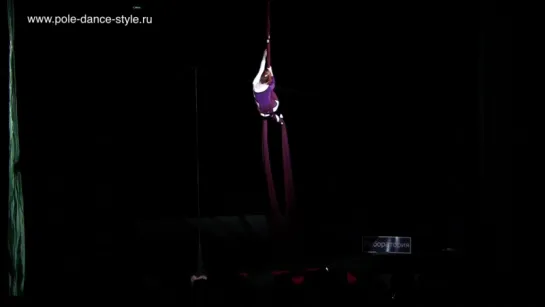 3 место Воздушные полотна (начинающие) - Ангелина Павлова. 2-й турнир Pole Dance Style.