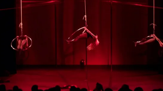 Быстрова Виктория, Филиппова Женя, Миронова Ксения.  "Зимнее шоу" студии  Pole Dance Style