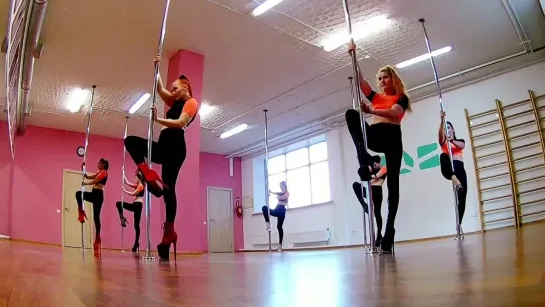 Групповой Exotic Pole Dance.Nadin Redfox