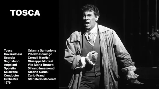 Tosca - Plácido Domingo, Cornell MacNeil, Orianna Santunione, Franci, Macerata 1979