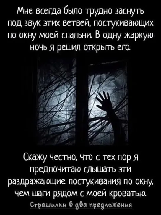 Меня всегда раздражал стук веток в окно