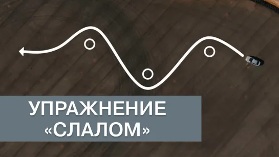 Уроки активного вождения: упражнение "Слалом"