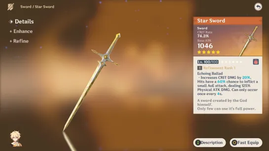 Aether Sword from the intro cutscene in-game (edit)