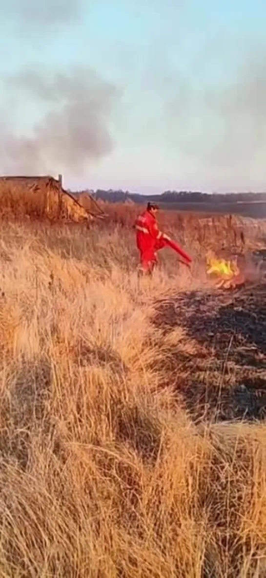 🔥Борьба с огнем сжатым воздухом