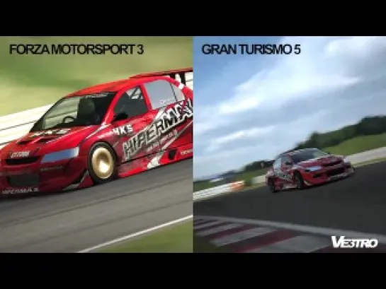 Gran Turismo 5 vs Forza 3 - Mitsubishi HKS Lancer III Evo Su