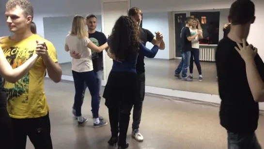 Занятие по Kizomba в студии FAMILIA CUBANA 06.03.2015