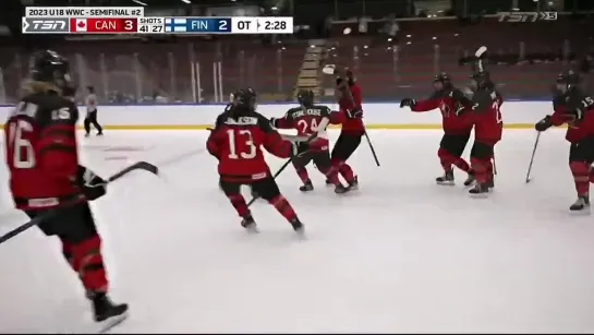 🚨GOAL! Alex Law scores the overtime winner to send 🇨🇦 to the gold medal game! #U18WomensWorlds