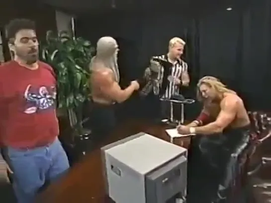 WCW Nitro: Scott Steiner, Kevin Nash, Jeff Jarrett & Vince Russo - Backstage 2 (28 Августа 2000)