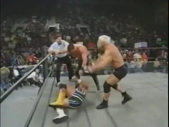 WCW Thunder: Scott Steiner attacks Rick Steiner (16 Апреля 1998)