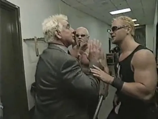 WCW Nitro: Scott Steiner, Ric Flair, Buff Bagwell, Lex Luger, Jeff Jarrett - Backstage (23 Января 2001)