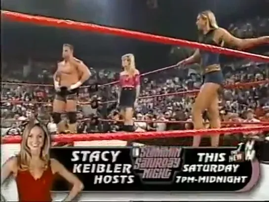 WWE RAW: Scott Steiner & Test (w/ Stacy Keibler) Vs. 3 Minute Warning (21 Апреля 2003)